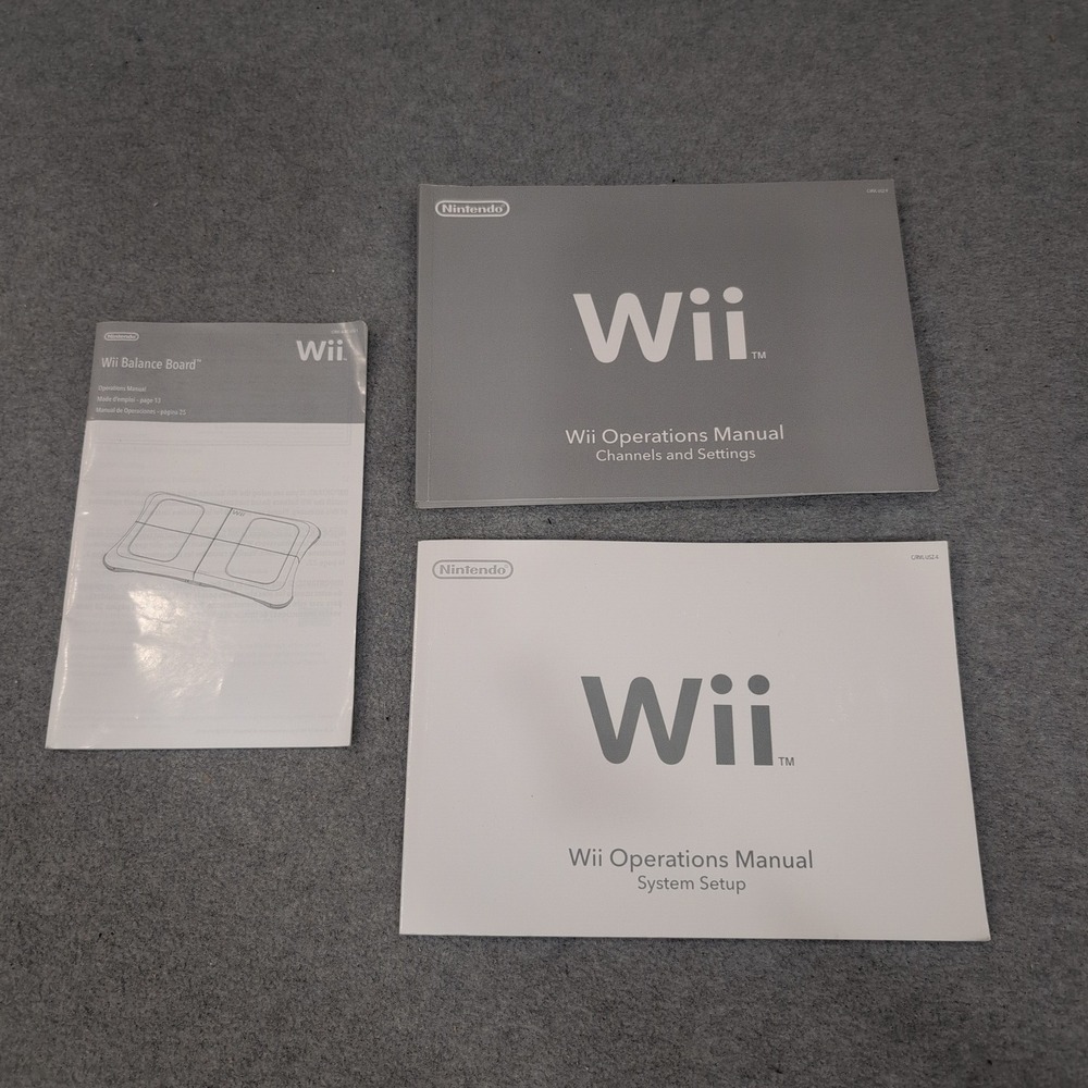 Nintendo Wii Operations Manuals Set System Setup Channels Balance Board RVL-001 - Picture 1 of 1